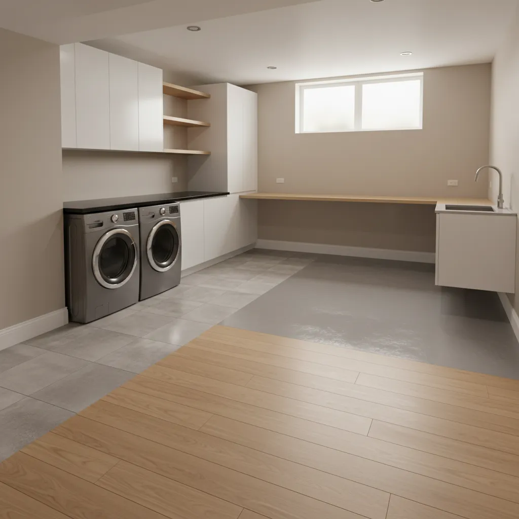 Vinyl vs Tile vs Epoxy: Best Flooring Materials for Basement Laundry Rooms