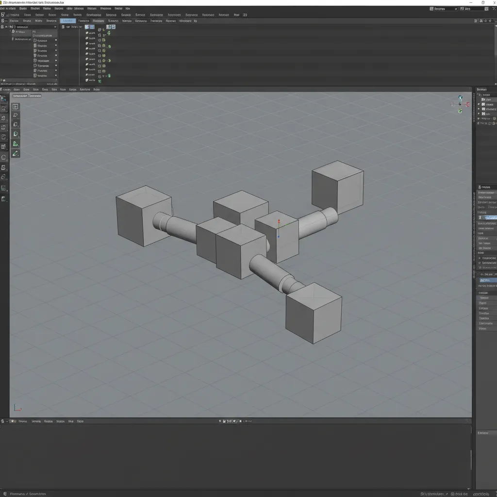 Simple block modeling shapes forming the base of a 3D prototype model