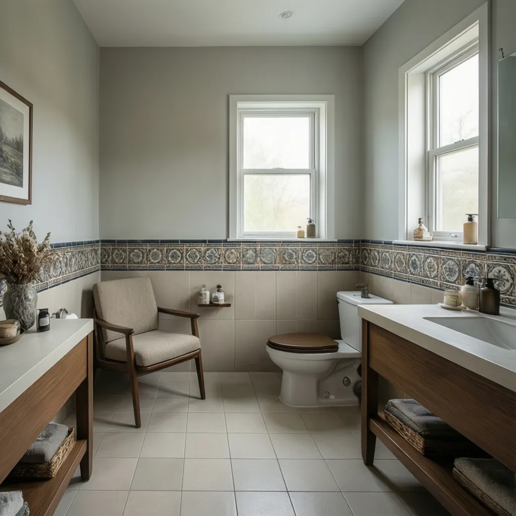 Best Chair Rail Materials for Bathrooms Wood PVC or Tile