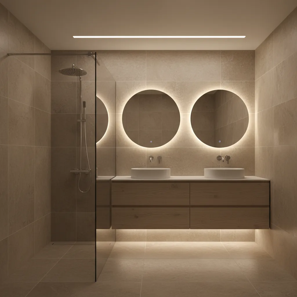 3D preview of modern bathroom used for client presentation