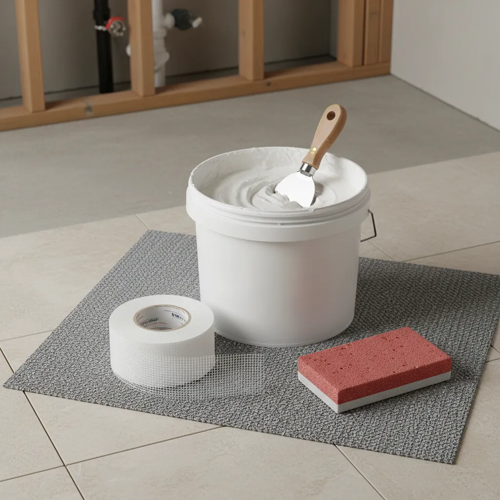 moisture resistant drywall repair materials including mesh tape and compound