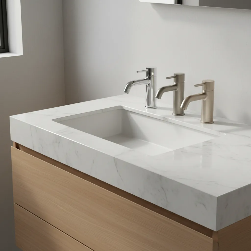 Different bathroom faucet finishes chrome nickel and silver on modern sink