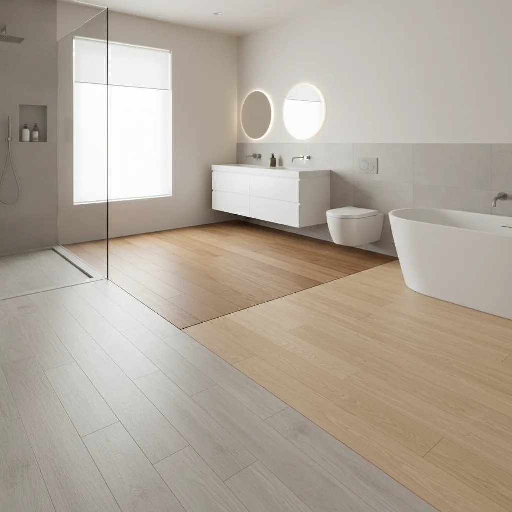 Vinyl vs Laminate vs Engineered Wood Floating Floors for Bathrooms