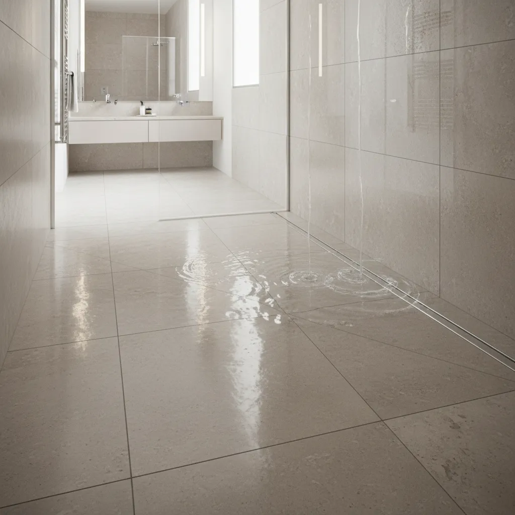 DIY Troubleshooting Guide for Bathroom Floor Drainage and Slope Problems: Step-by-step methods to diagnose bathroom water pooling and identify whether slope or blockage is the real cause.