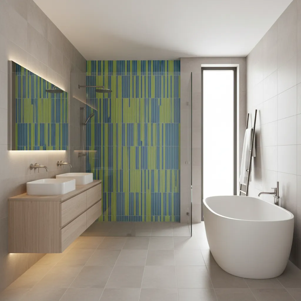 Bathroom Highlighter Tiles Design Ideas That Shine