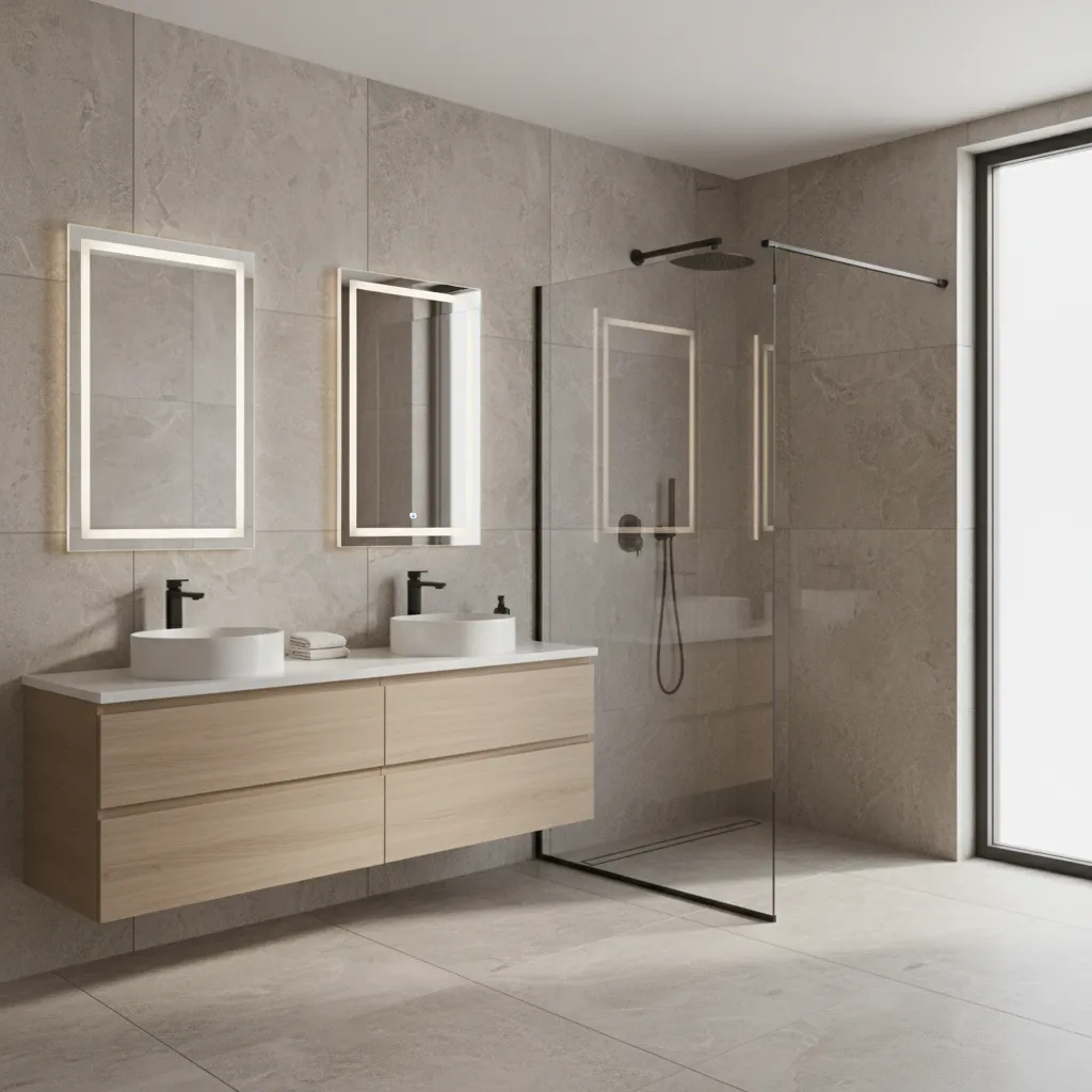 3d bathroom layout visualization showing realistic design preview