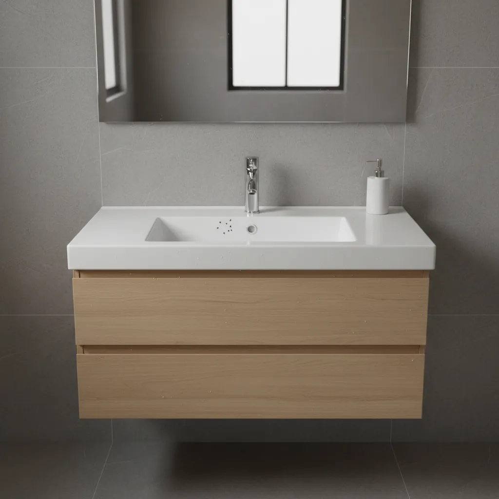 bathroom sink and drain area where moisture insects like springtails gather