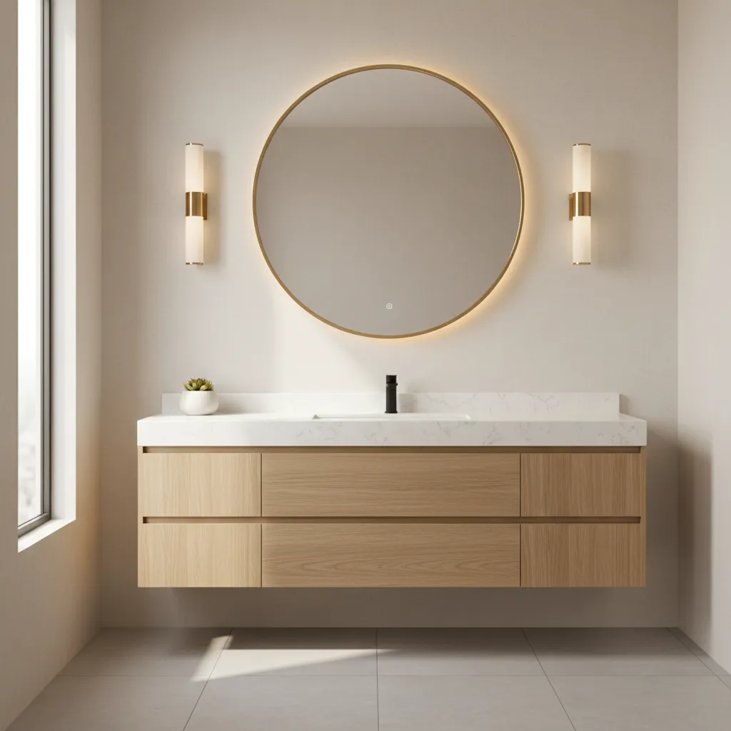 modern bathroom vanity upgrade during partial remodel