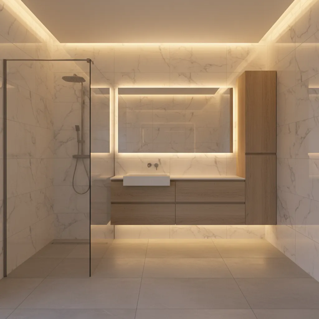photorealistic bathroom render used in renovation presentation