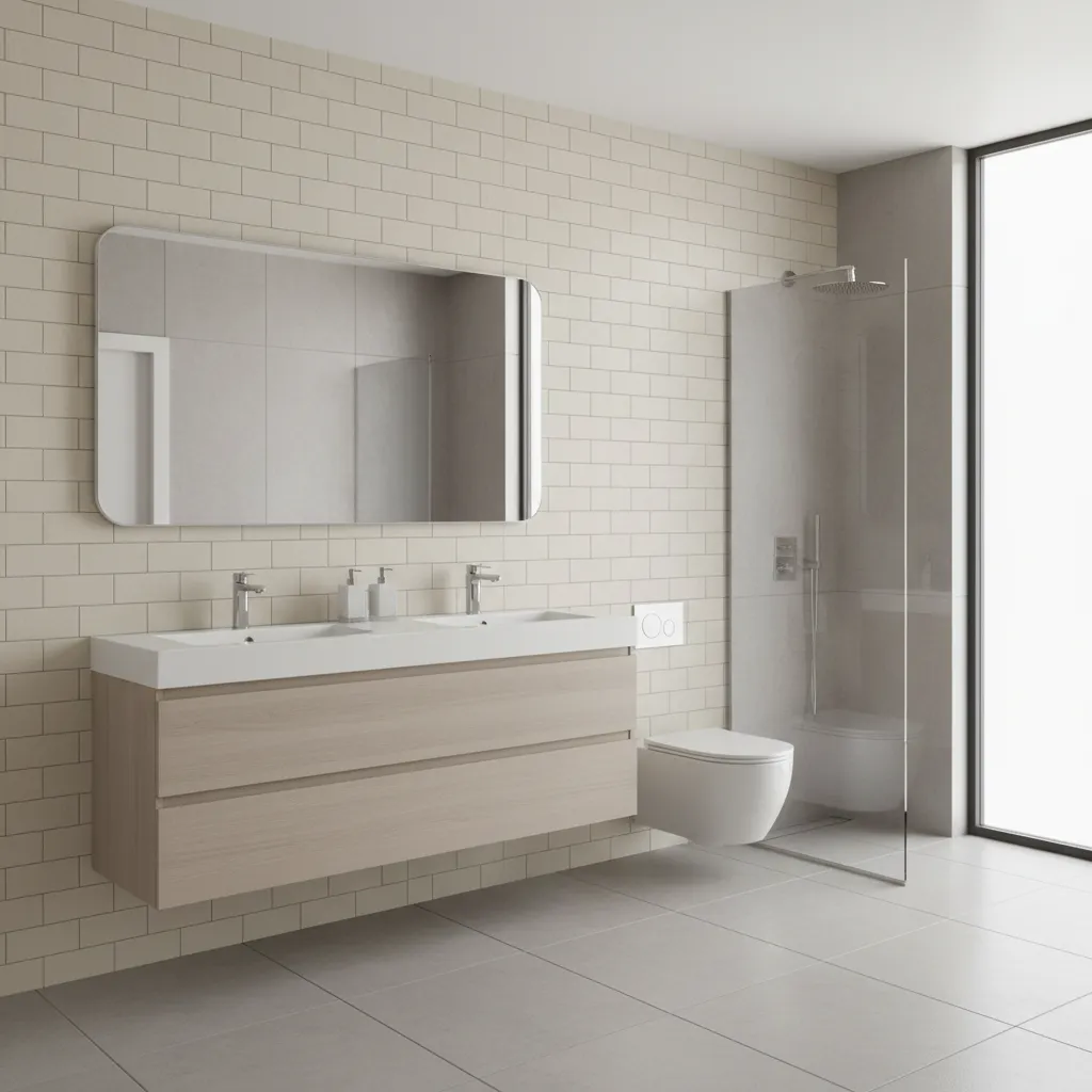 Five ideas for bathroom stick on wall tiles