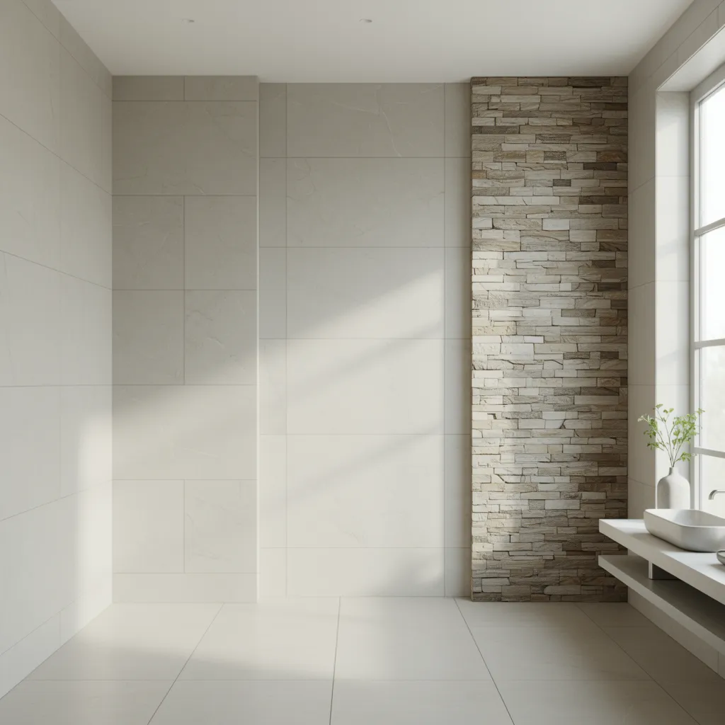Ceramic vs Porcelain vs Natural Stone Bathroom Tile Guide