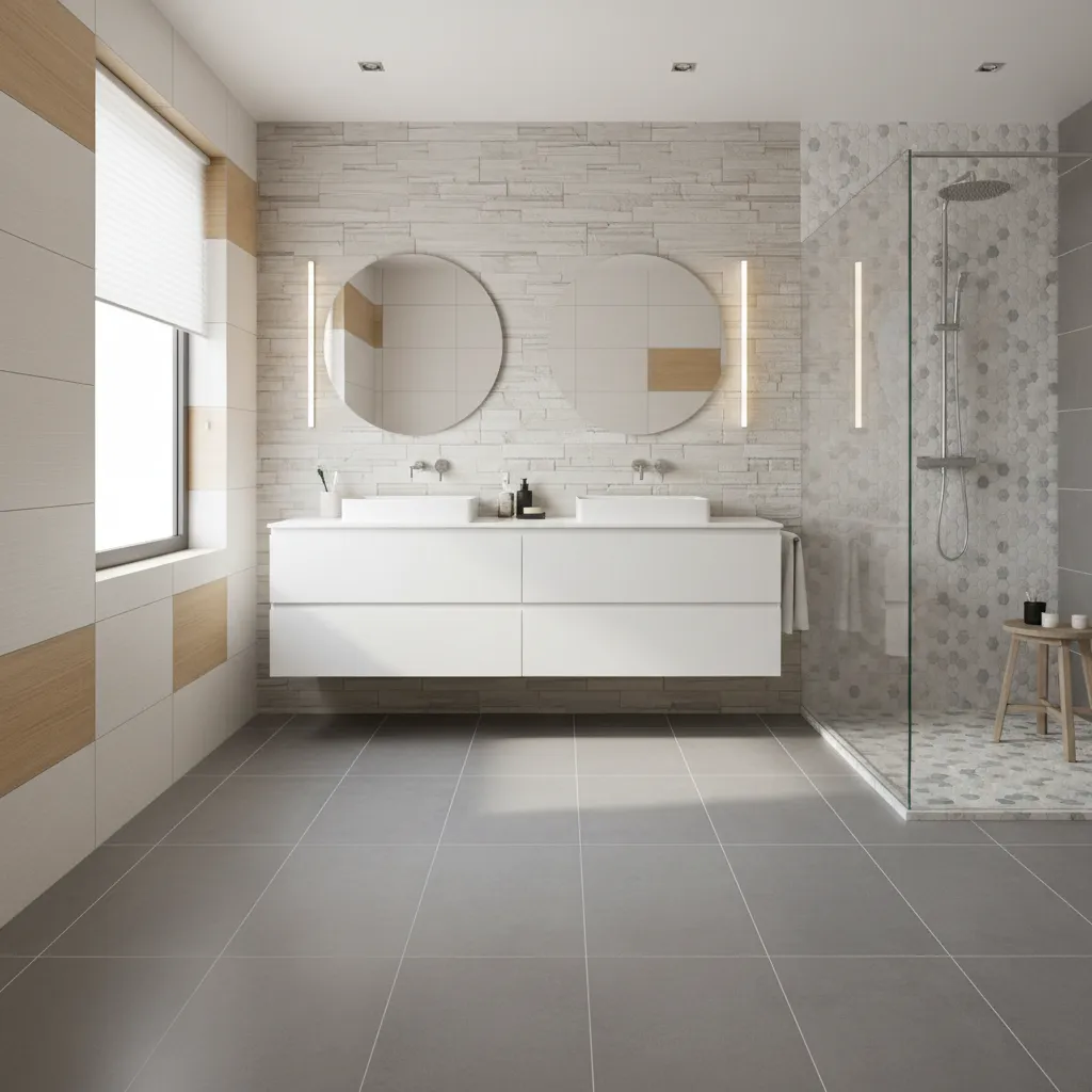 How to Choose the Right Bathroom Tile Size, Color, and Layout