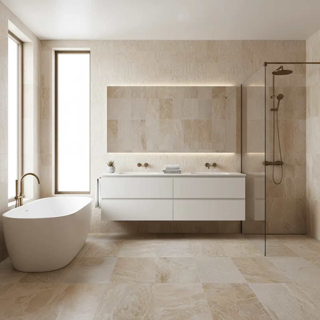 2025 Bathroom Tile Trends That Pair Perfectly With White Vanities
