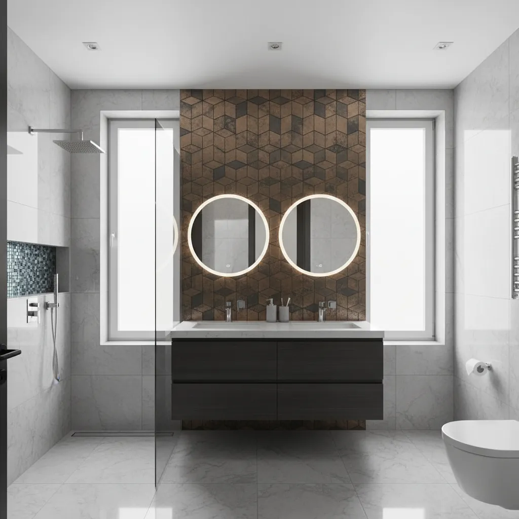 Bathroom tiles design with highlighter ideas for modern homes