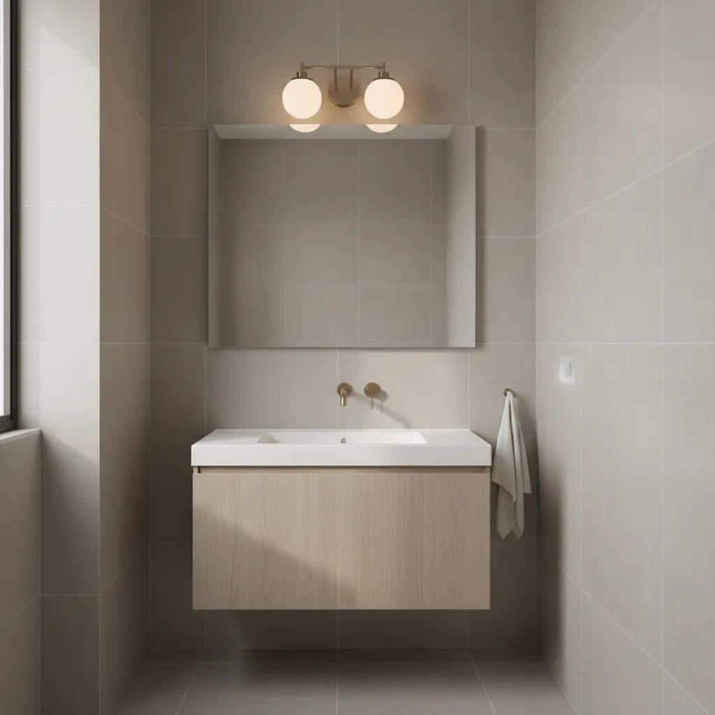 3-Light vs 2-Light Vanity Lights for Small Bathrooms