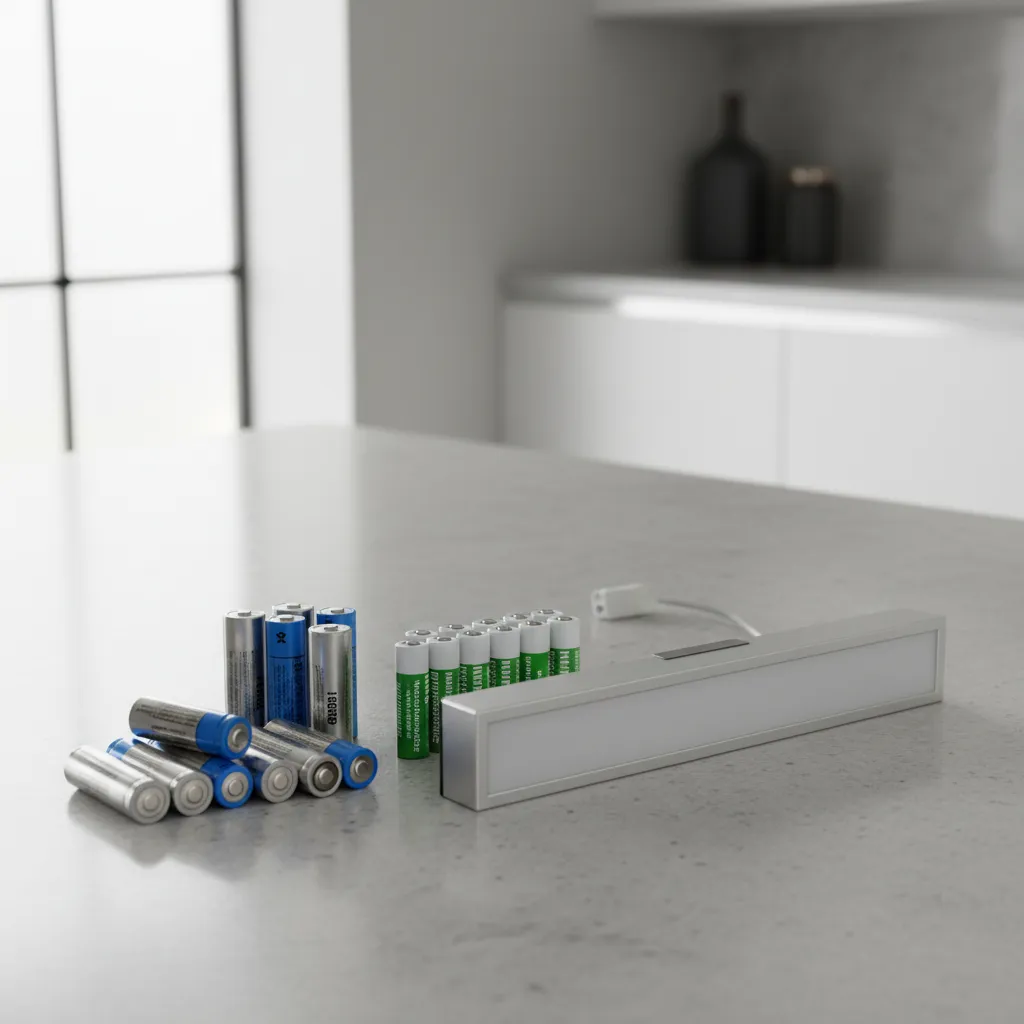 rechargeable lithium and NiMH batteries used in LED cabinet lighting