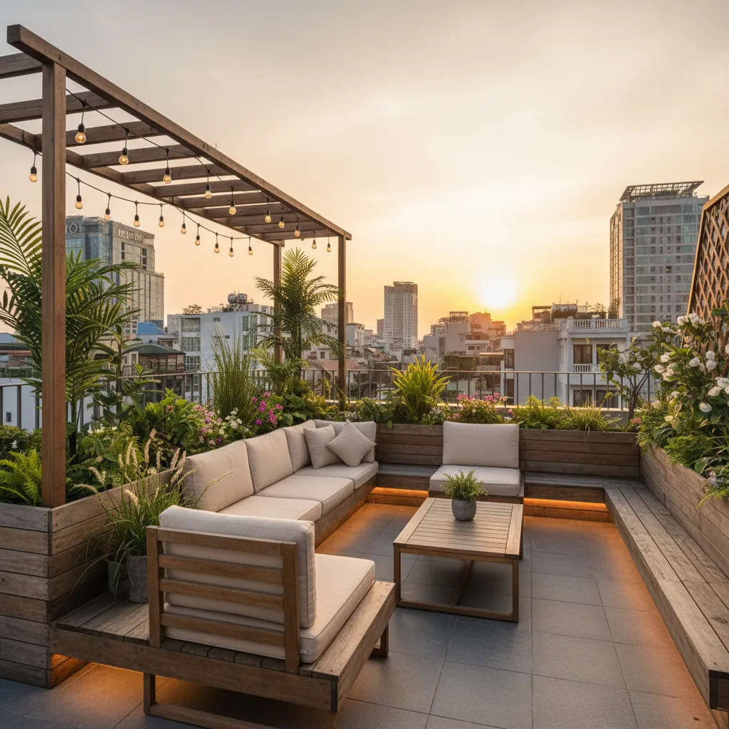 Thiết Kế Sân Thượng Đẹp Cho Nhà Ống: Ý Tưởng Và Bố Trí Thực Tế