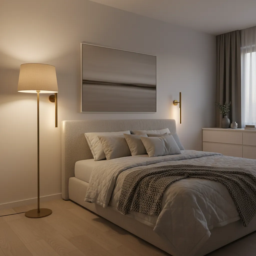 Floor Lamps vs Wall Sconces for Bedrooms Without Ceiling Lights