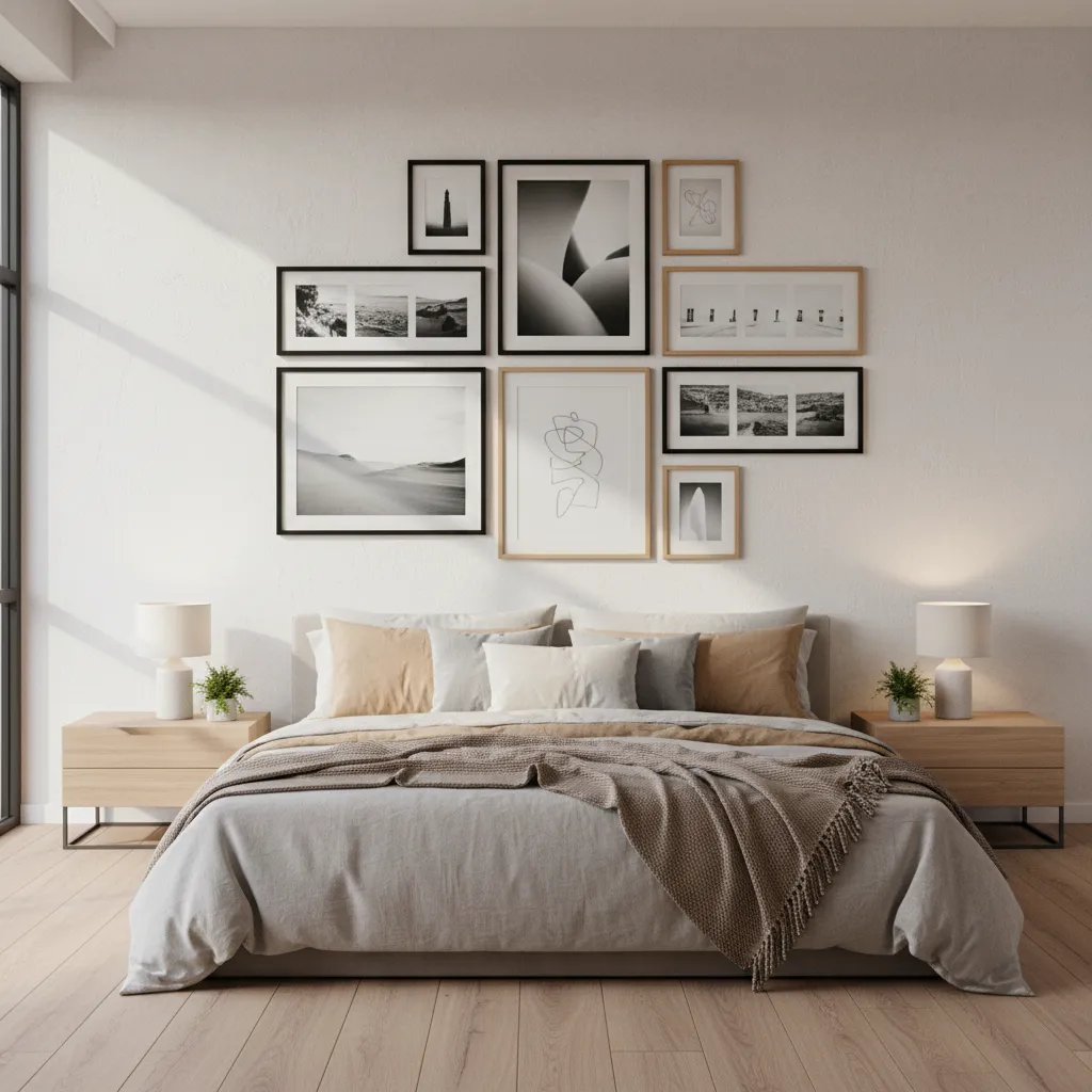 How Interior Designers Use Photo Frames in Bedroom Design