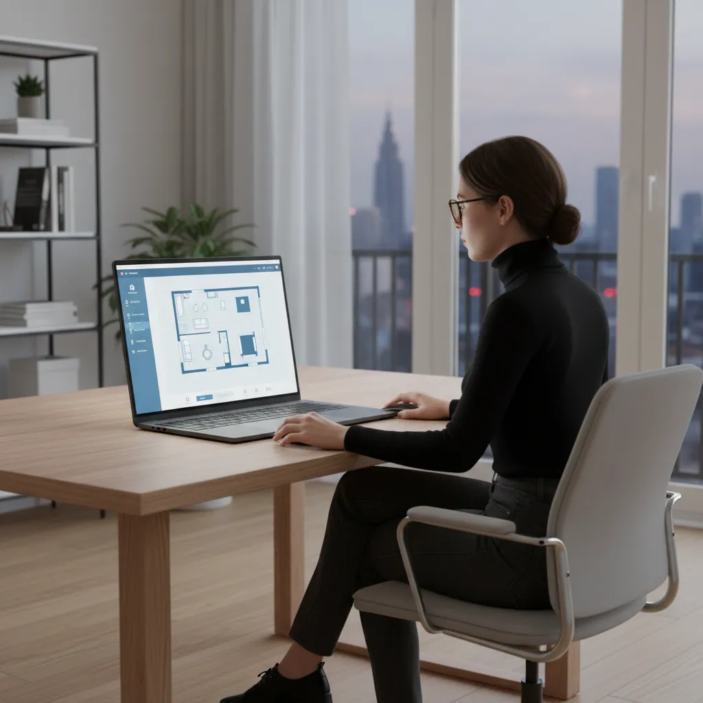 Beginner planning furniture layout using interior design software