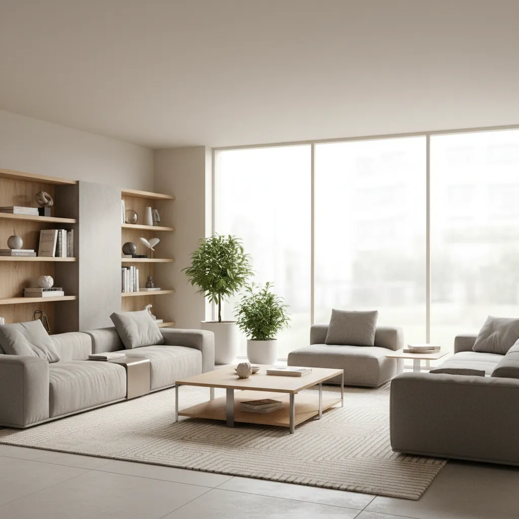 finished modern living room design created using beginner interior design software