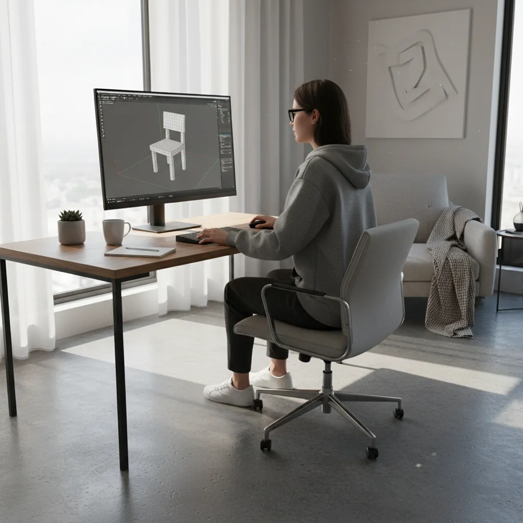 Beginner learning 3D modeling using modern software interface