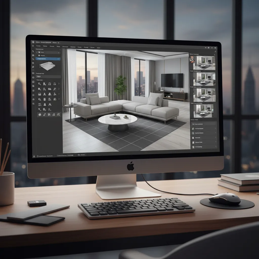 Proceso paso a paso de diseño de una habitación en software de interiorismo