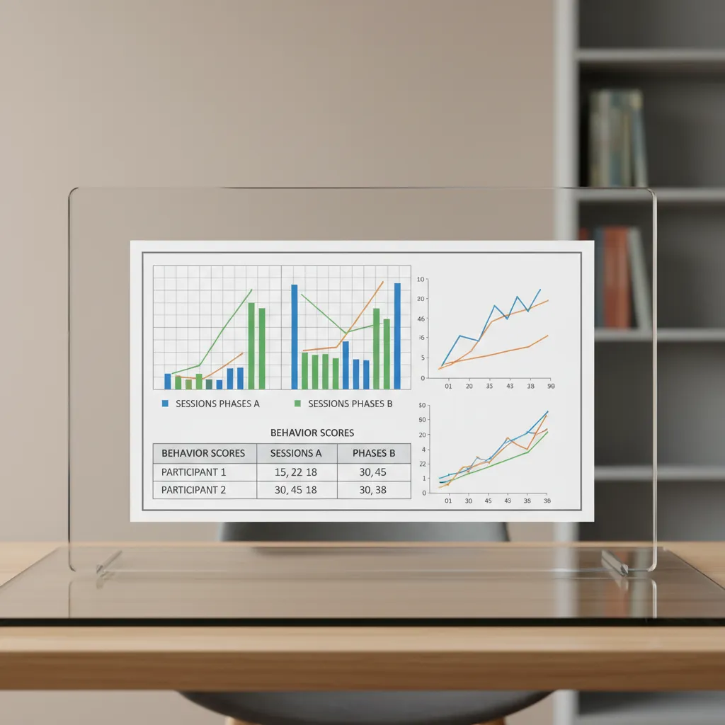 Tabla de datos longitudinales con sesiones y fases de intervención