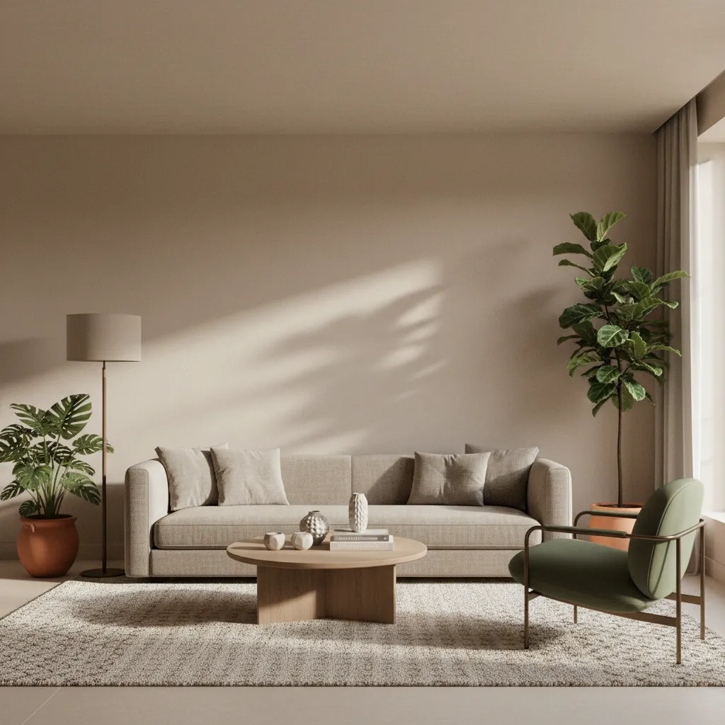 How to Optimize Lighting, Textures, and Layout in Beige and Green Living Rooms