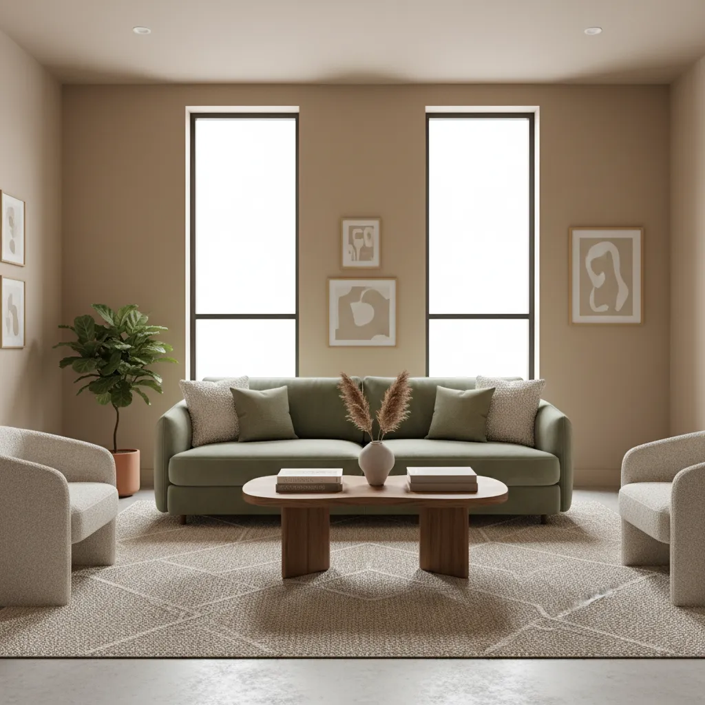 Best Shades of Beige and Green for Living Rooms
