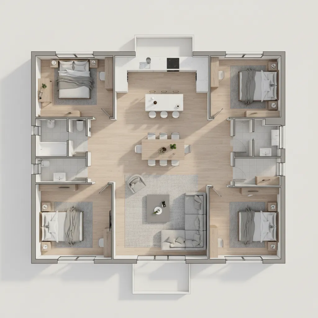 How to Choose the Best 3 Bedroom Floor Plan Layout: A practical designer’s guide to selecting a functional three‑bedroom layout based on lifestyle, space flow, and long‑term family needs.
