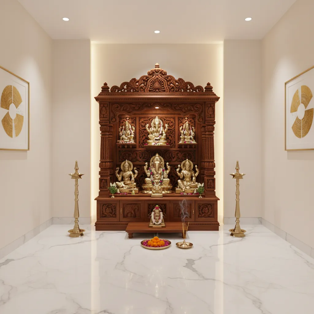 Best Colour for Pooja Room 5 Designer Picks