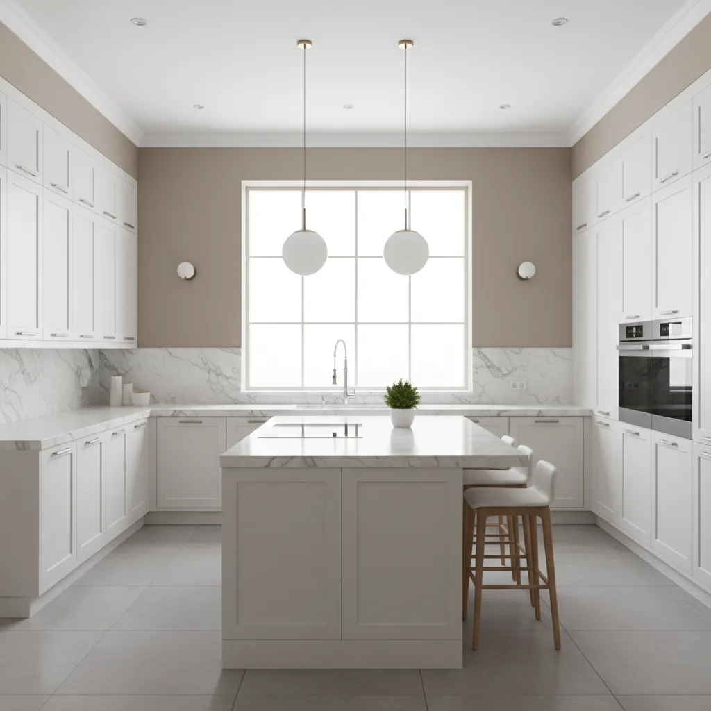 Best Wall Color for White Kitchen Cabinets