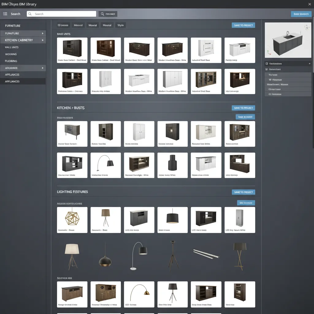 Biblioteca digital de objetos BIM para diseño de interiores