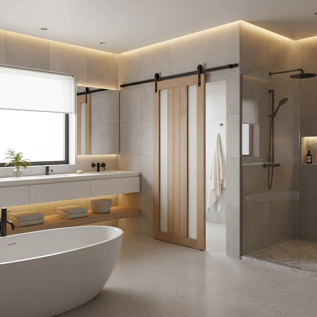 Best Materials for Bifold Barn Doors in Humid Bathroom Environments