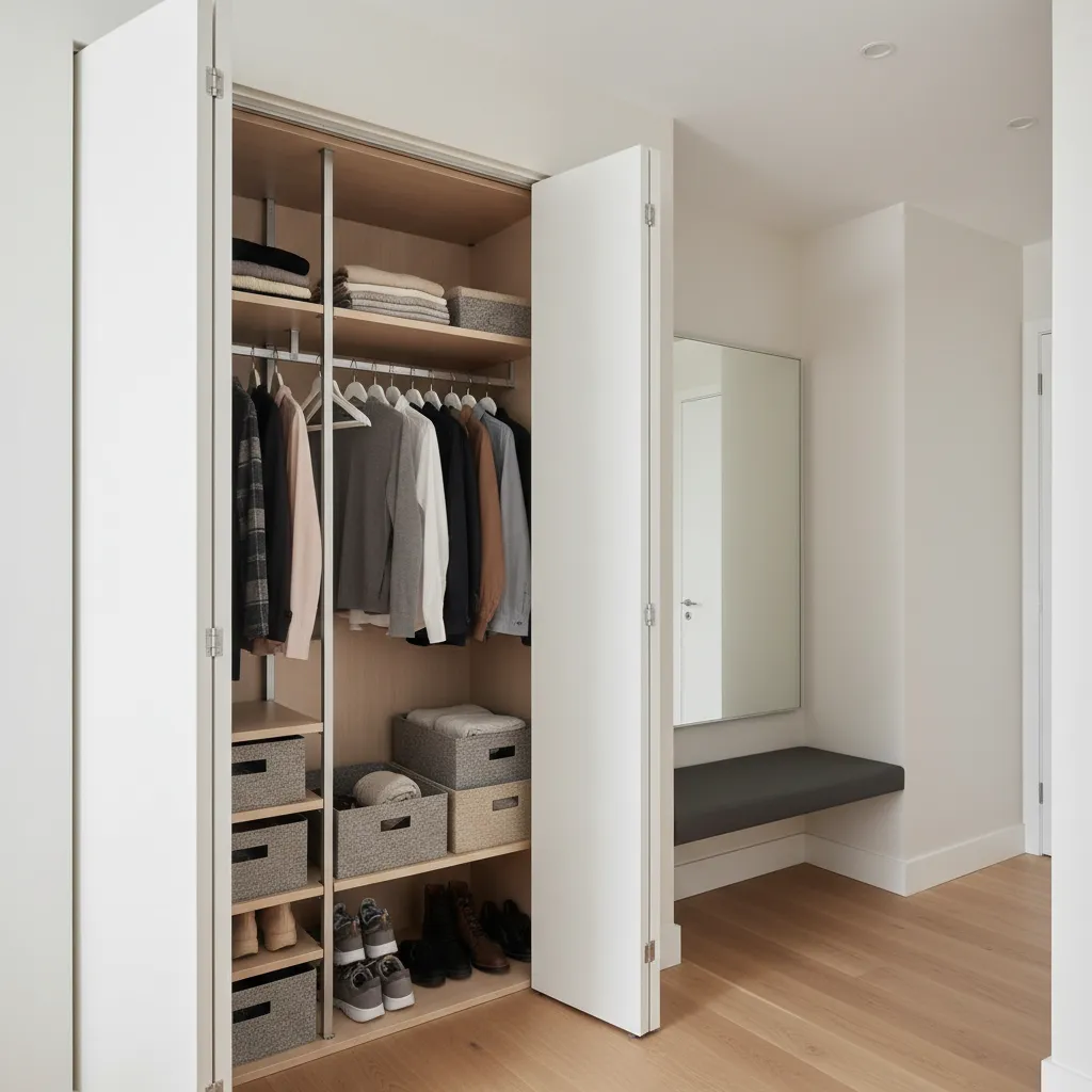 6 Smart Bifold Closet Door Storage Ideas