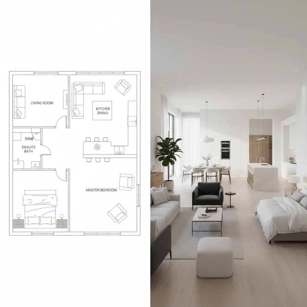 Bird’s Eye Floor Plan vs 3D House Rendering Key Differences