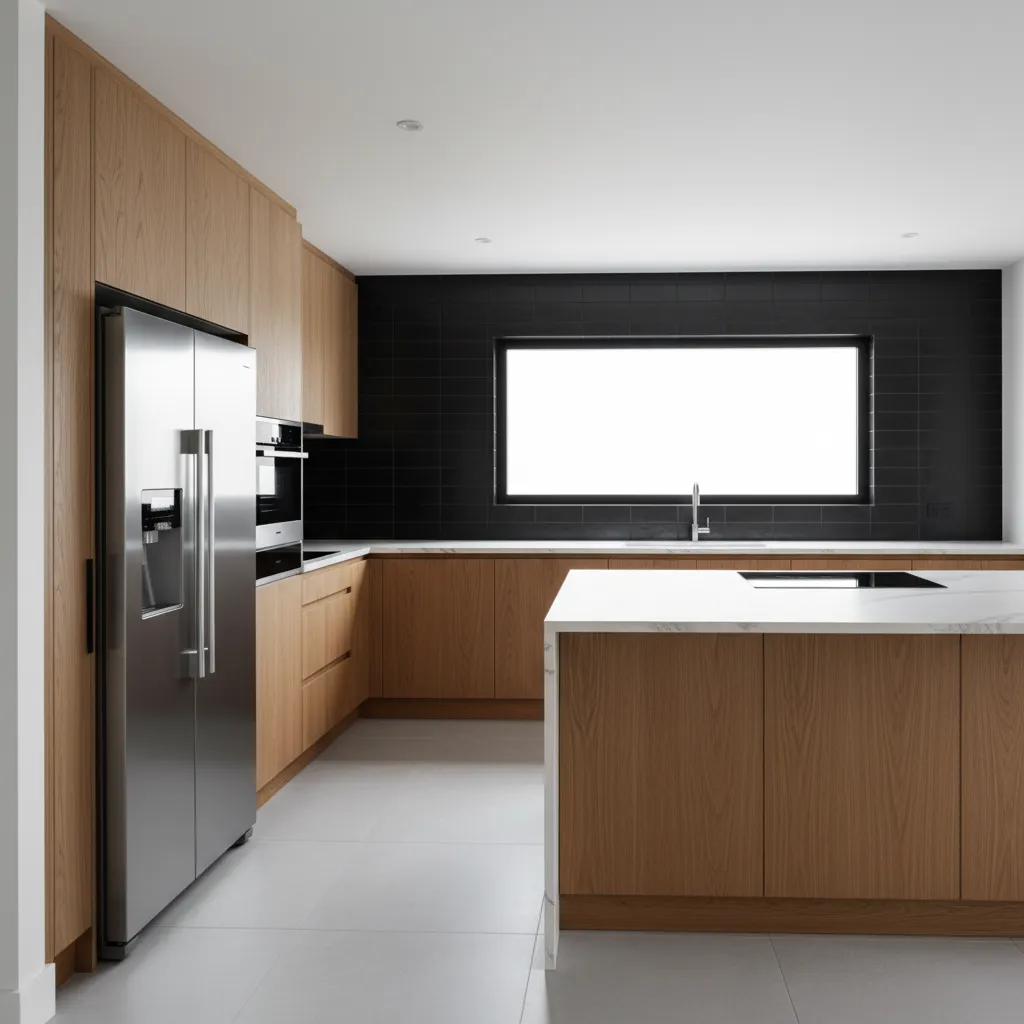 Is a Black Backsplash Right for Your Wood Cabinets?