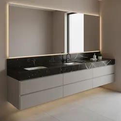 Black Quartz vs Granite vs Marble Countertops for Bathrooms