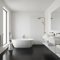 Interior Designers Explain When to Use Black Bathroom Floors