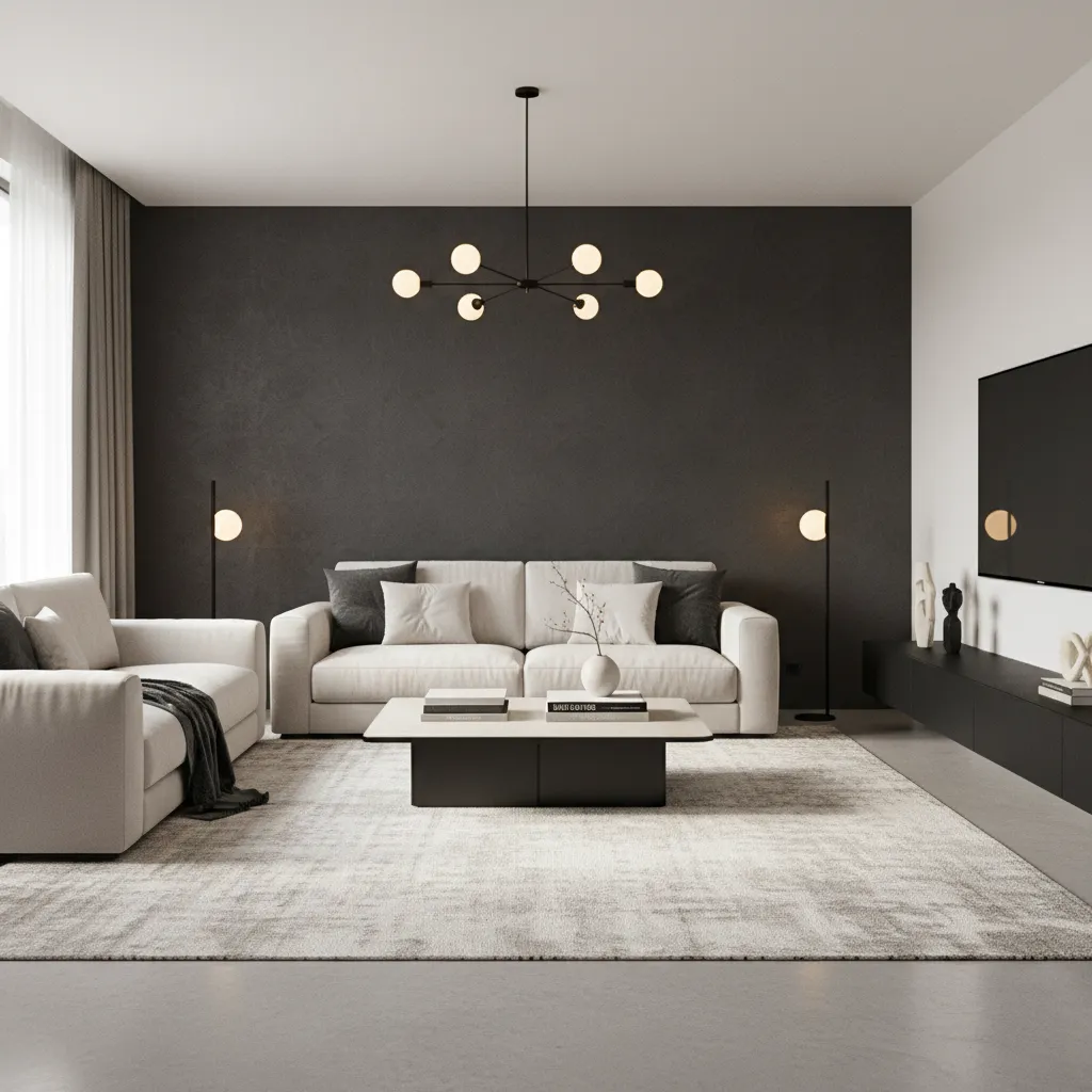 Interior Designers Explain the Black Grey Cream Living Room Trend