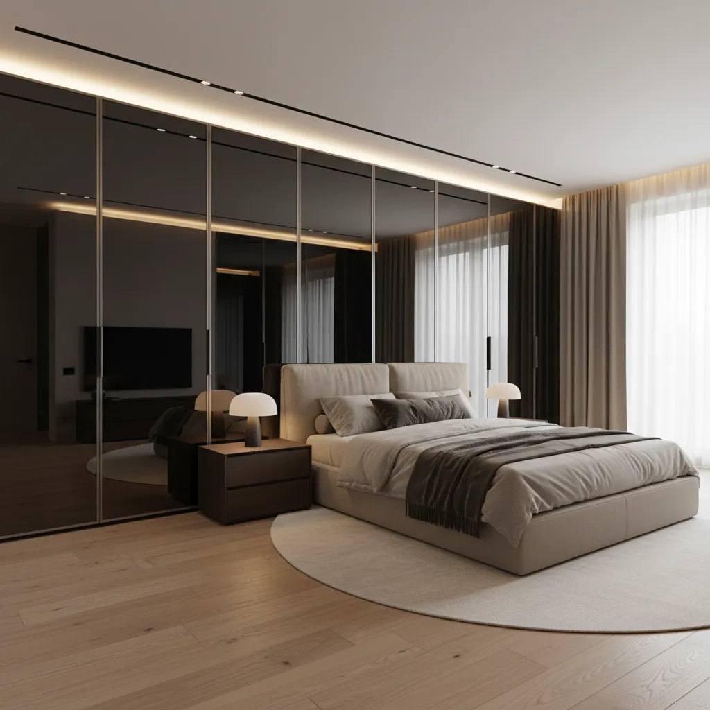 Where Black Mirror Closet Doors Are Used in Modern Interior Design Projects