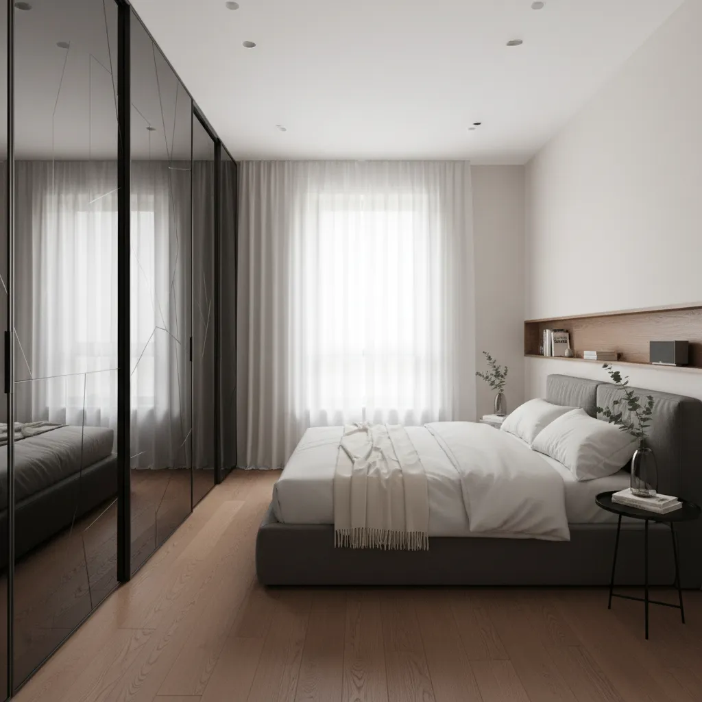 Optimize Black Mirror Closet Doors for Small Rooms