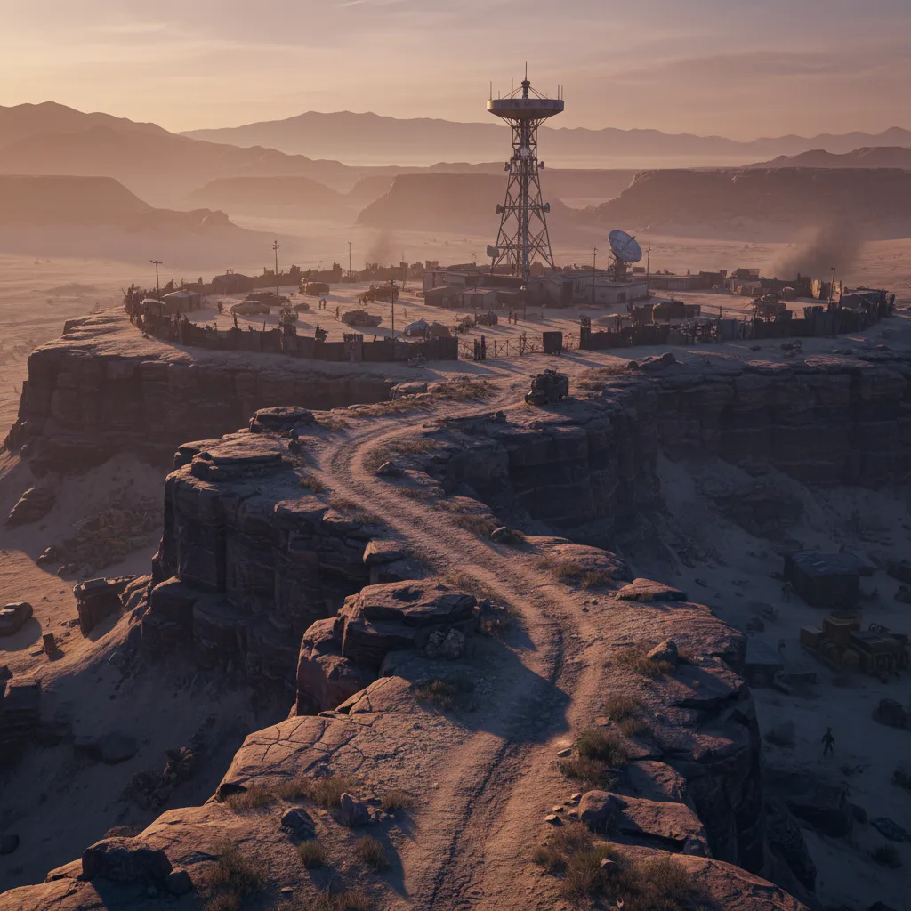 Stealth approach route along western ridge of Black Mountain