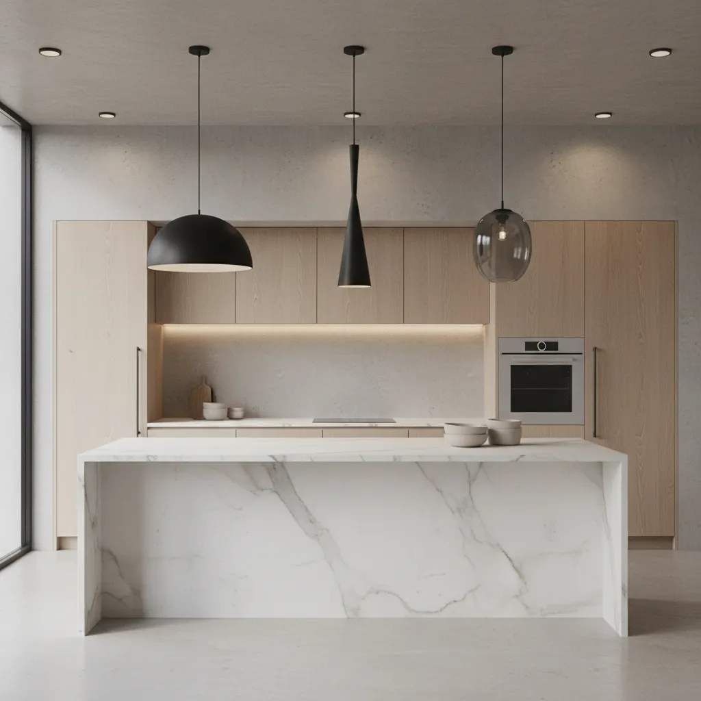 various black pendant light styles in modern kitchen