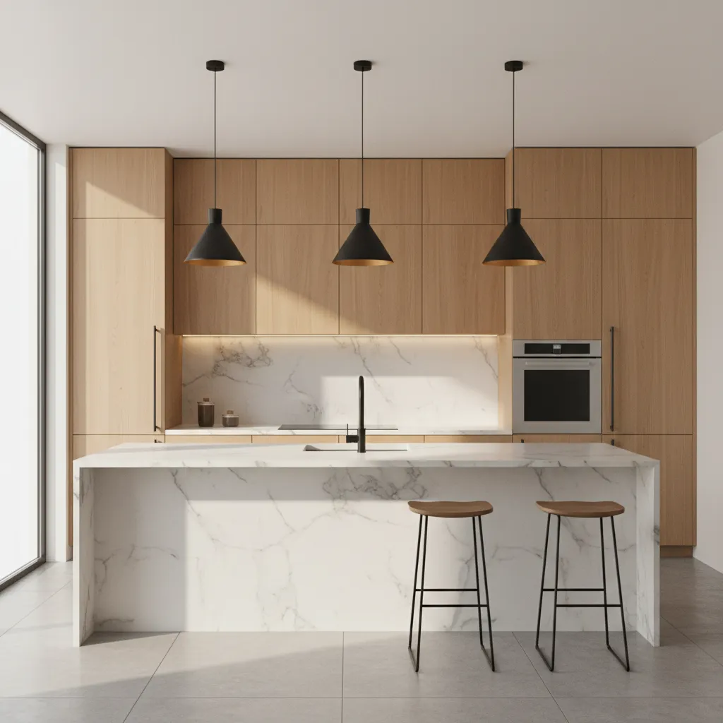 How to Optimize Black Pendant Lighting Over a Kitchen Island