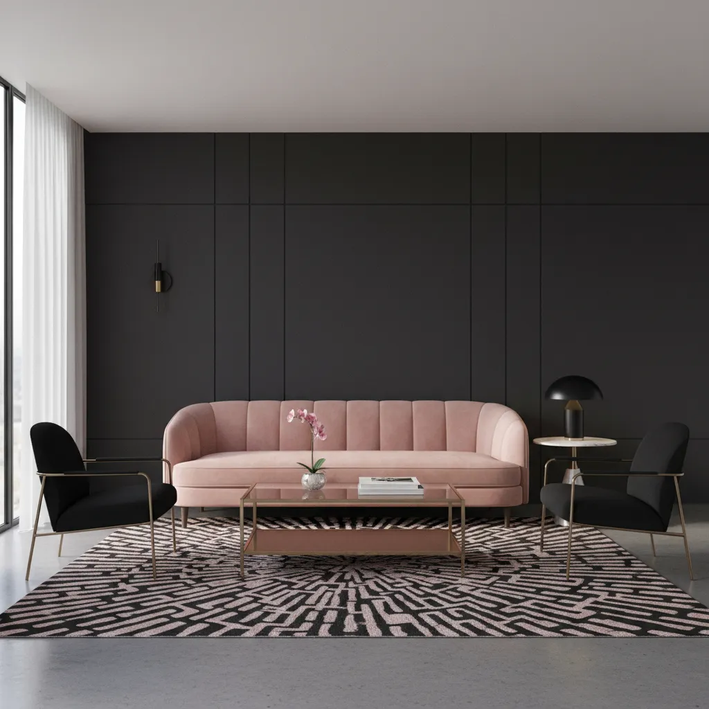 How to Choose the Right Furniture for a Black and Pink Living Room