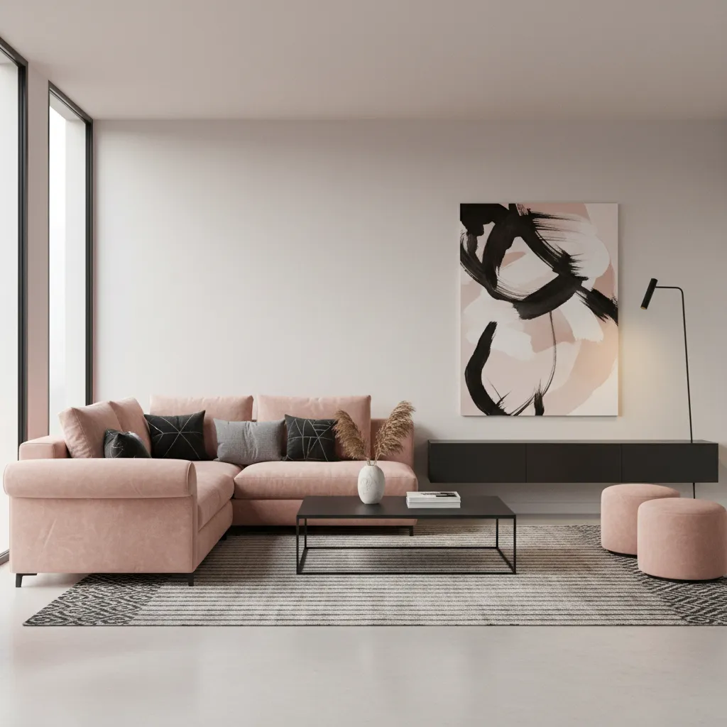 Interior Designer Insights on Black and Pink Living Room Trends