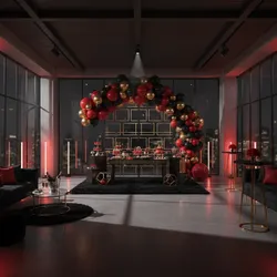 How to Plan a Cohesive Black and Red Party Decoration Layout