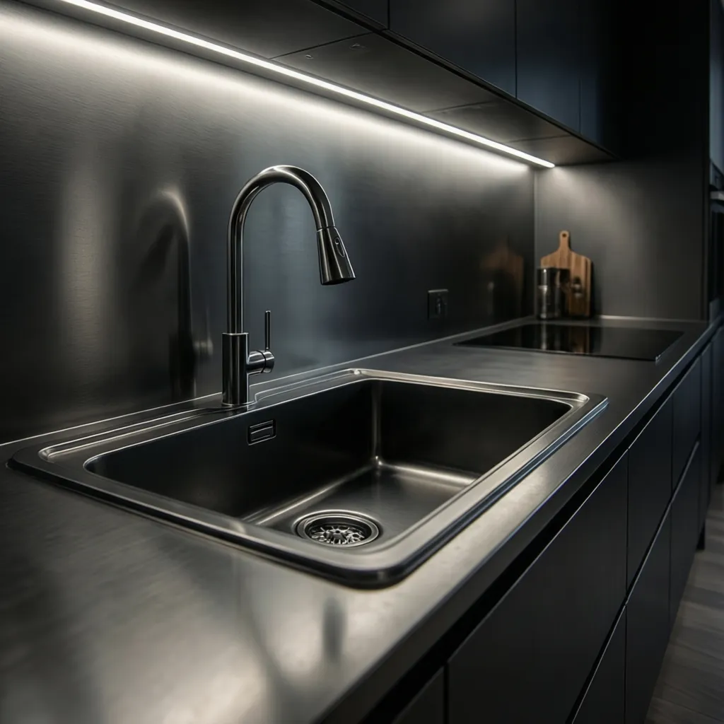 Quartz and Solid Surface Black Sink Options
